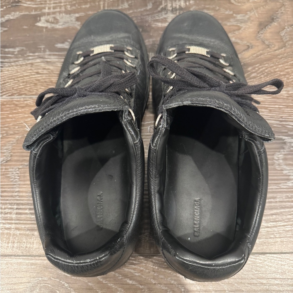 Balenciaga Black Leather Men's Sneakers - Picture 3 of 3